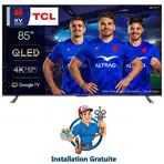 Téléviseur TCL 85" 85C645 QLED 4K Smart Google TV - Noir