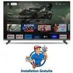 TV Thomson 50" 50QG4S14 QLED Side Feet Google Tv Noir