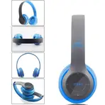 Casque-Micro Bluetooth P47 / Gris & Bleu